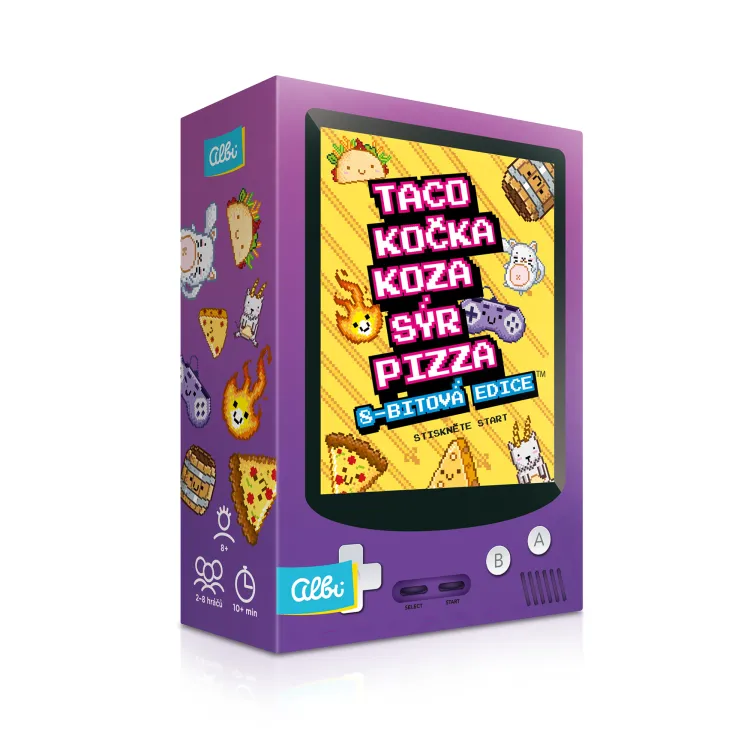 Taco, kočna, koza, sýr, pizza